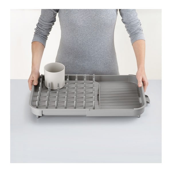Szürke állítható műanyag edényszárító 34x37 cm Duo – Joseph Joseph-image-3