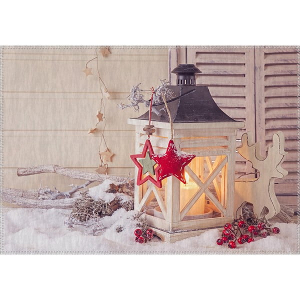 Christmas Period Latern With Small Red Star szőnyeg, 50 x 80 cm - Vitaus