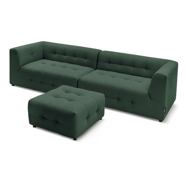 Sötétzöld kanapé 324 cm Kleber - Bobochic Paris-image-4