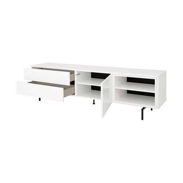 Fehér alacsony komód 210x57 cm Plain – Tenzo-image-3