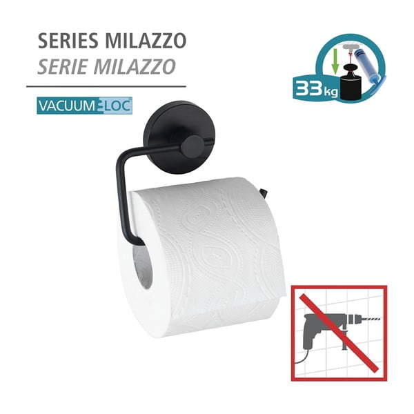 Vacuum-Loc® Milazzo fekete wc-papír tartó - Wenko-image-3