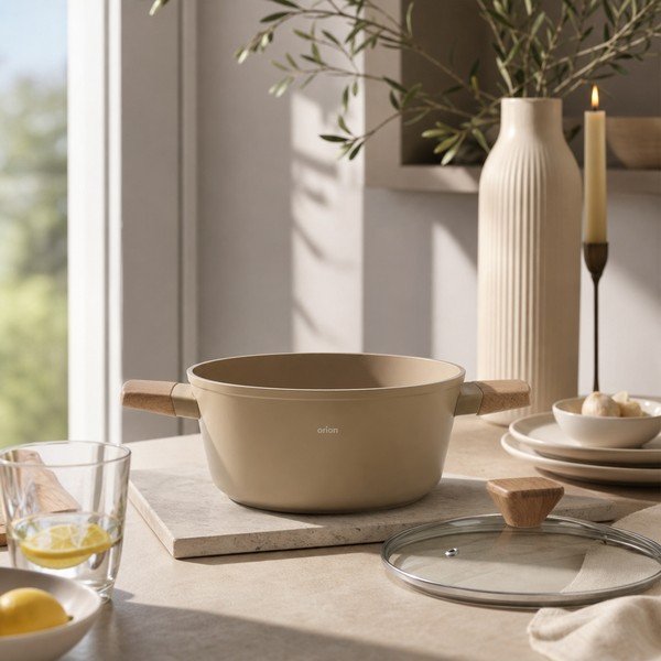 Lábas fedővel-kerámia felülettel 6,6 l Ecrina – Orion-image-1