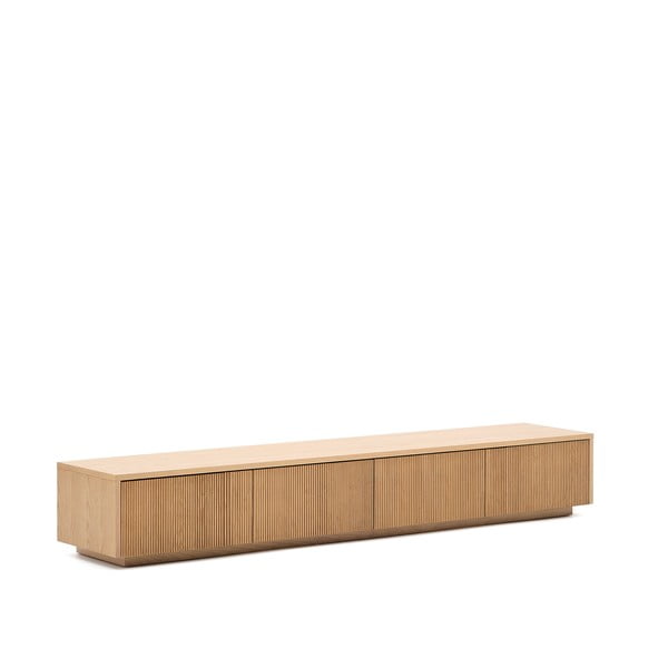 Natúr színű TV-állvány tölgyfa dekorral 200x30x40 cm Helvine – Kave Home-image-2