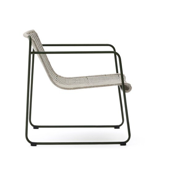 Szürkészöld fém kerti fotel Maurina – Kave Home-image-3