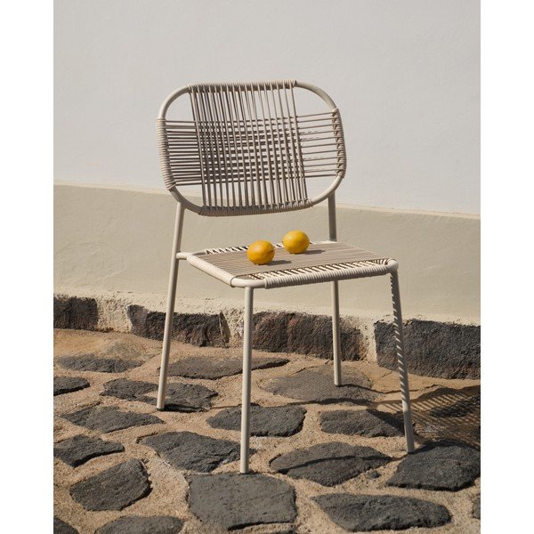 Bézs fém kerti szék Talaier – Kave Home-image-1