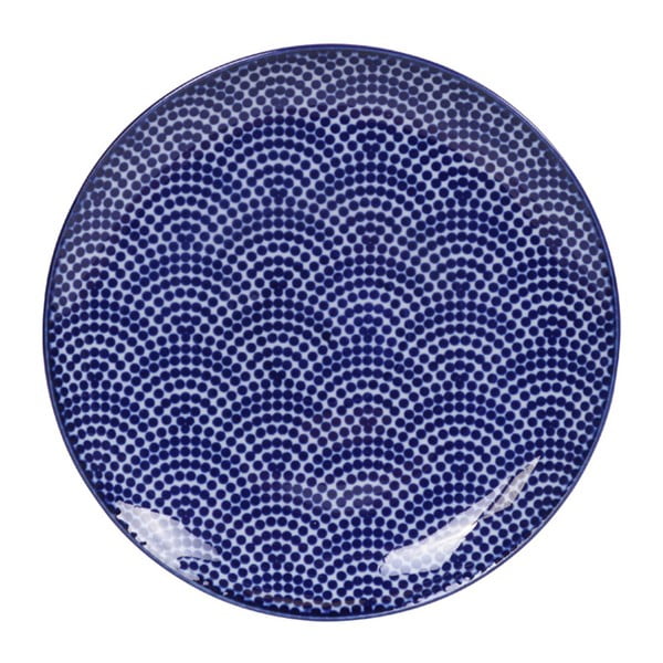 Dots kék porcelán tányér, ø 16 cm - Tokyo Design Studio