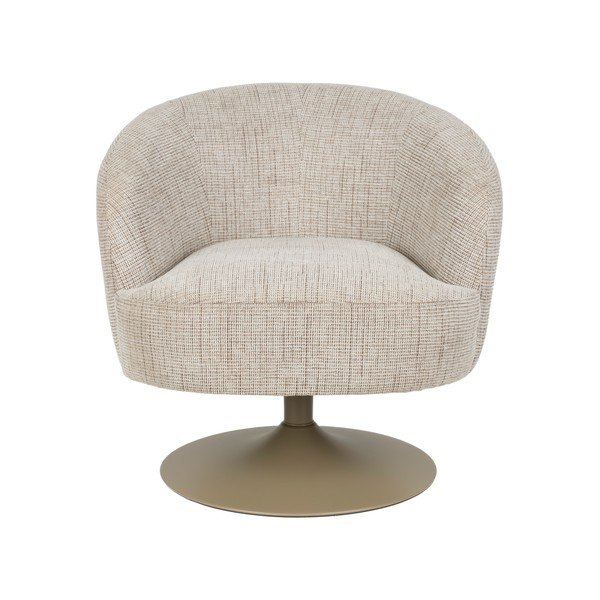 Bézs forgó fotel Renate – White Label-image-2