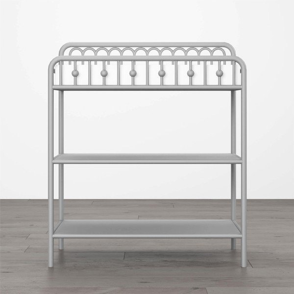 Világosszürke fém magas gyerek komód pelenkázó feltéttel 87x102 cm Monarch Hill – Støraa-image-4