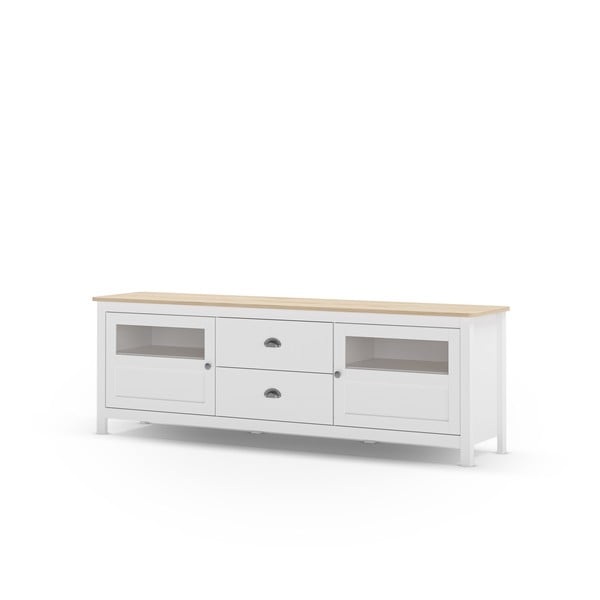 Fehér borovi fenyő TV-állvány 180x59 cm Misti – Marckeric-image-2