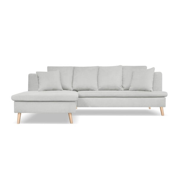 Newport platina fehér 4 személyes kanapé, bal oldali fekvőfotellel - Cosmopolitan design