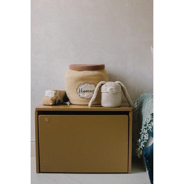 Krémszínű textil játéktároló kosár ø 15x15 cm Mini Rita the Rabbit – Lorena Canals-image-2