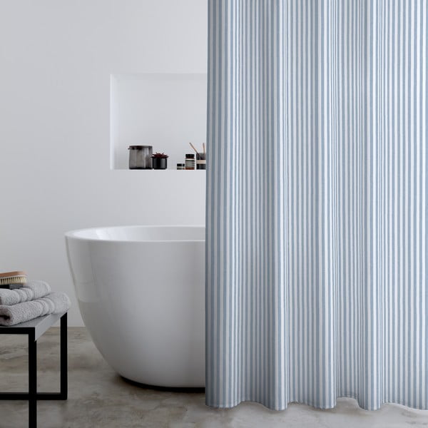 Zuhanyfüggöny 180x180 cm Timeless Stripe – Catherine Lansfield-image-1