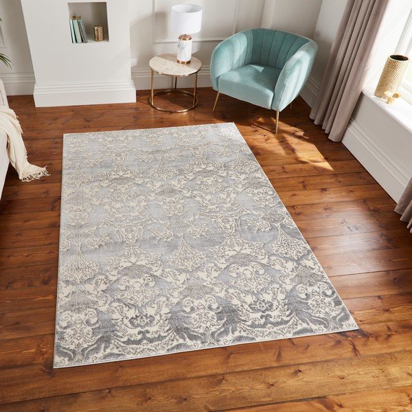 Szürke-krémszínű szőnyeg 160x235 cm Imperial Grey – Think Rugs-image-3