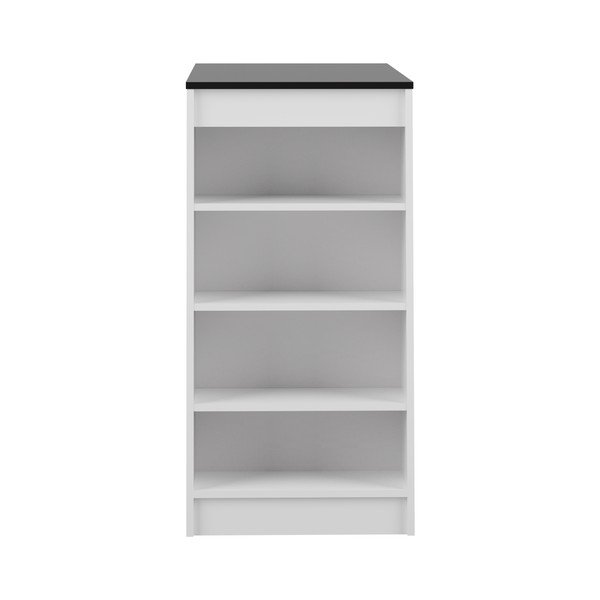 Fehér bárasztal fekete asztallappal 115x50 cm Aravis - TemaHome -image-3