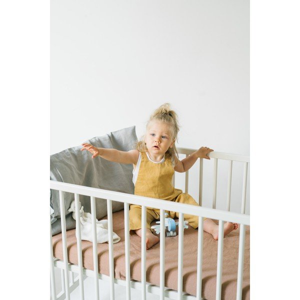 Nature narancssárga gyerek lenlepedő, 90 x 200 cm - Linen Tales-image-4