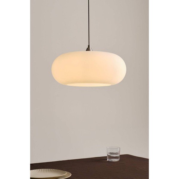 Fehér-matt ezüstszínű opálüveg függőlámpa ø 43 cm Thalia – Jotex-image-1
