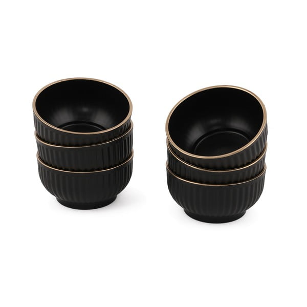 Fekete tálka szett 6 db-os 0.25 l – Hermia-image-2