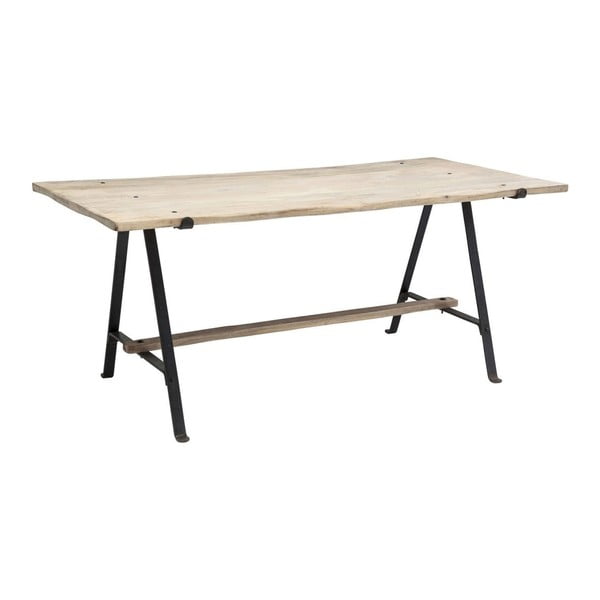 Scissors étkezőasztal mangófa asztallappal, 180 x 90 cm - Kare Design