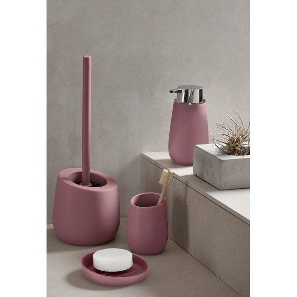Badi rózsaszín kerámia wc-kefe - Wenko-image-1