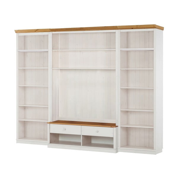 Fehér borovi fenyő nappali bútor szett 288x223 cm Anita – Støraa-image-2