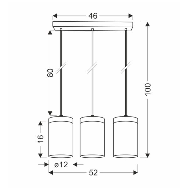 Fekete-natúr színű függőlámpa üveg búrával ø 12 cm Wels – Candellux Lighting-image-1