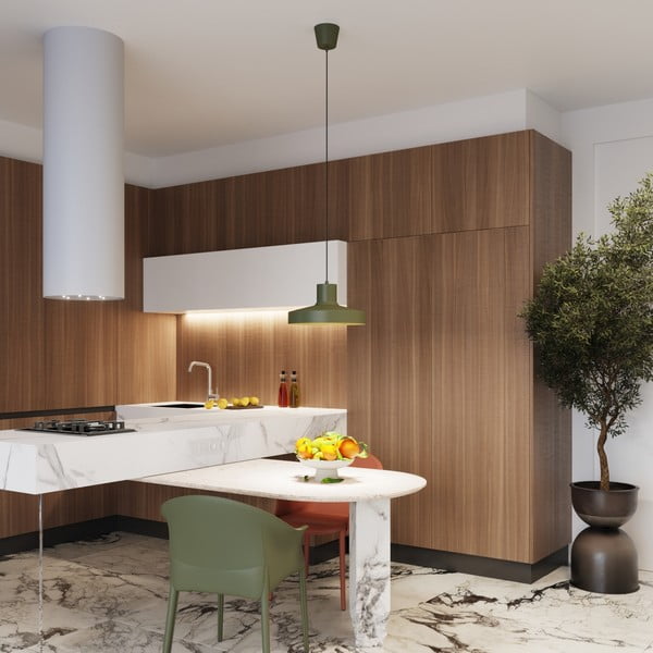 Zöld függőlámpa ø 35 cm Vito – Sollux-image-1