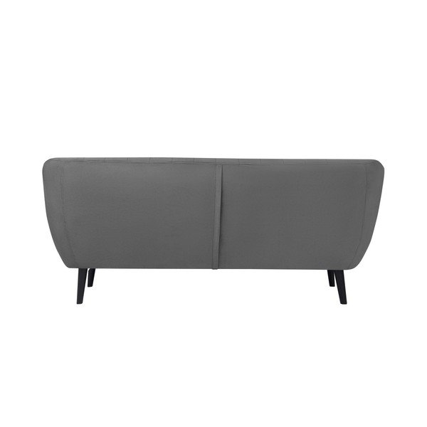 Toscane szürke 3 személyes kanapé, fekete lábak - Mazzini Sofas-image-2