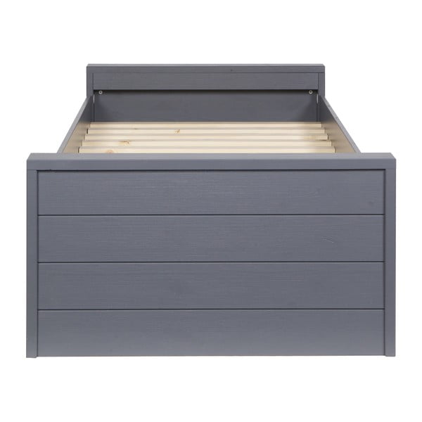 Szürke egyszemélyes ágy 90x200 cm Dennis – WOOOD-image-3