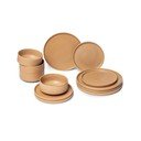 Malia 12 db-os tégla-narancssárga agyagkerámia étkészlet - Bonami selection