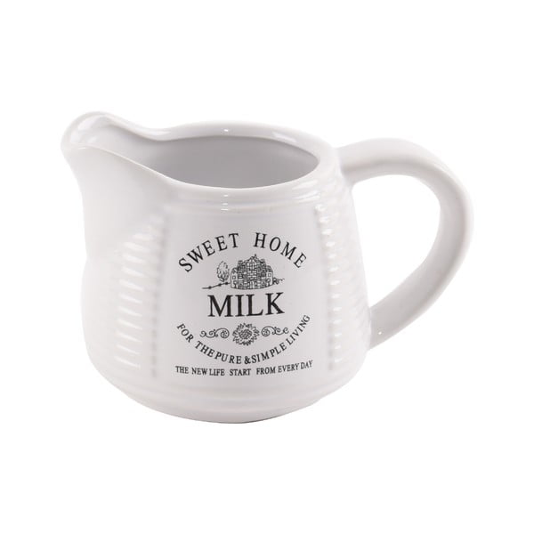 Sweet Home fehér kerámia tejkiöntő, 250 ml - Orion