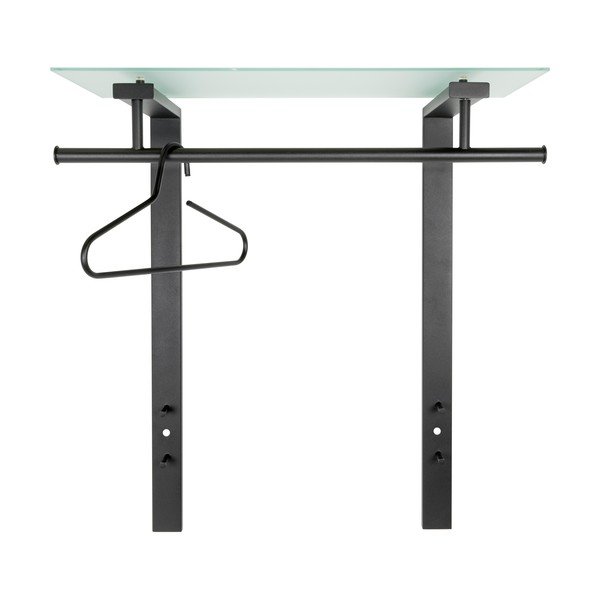 Fekete fém fali fogas polccal 80 cm Dutch – Spinder Design-image-2