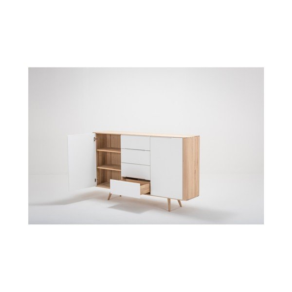 Ena Two tölgyfa komód, 180 x 110 cm - Gazzda-image-1