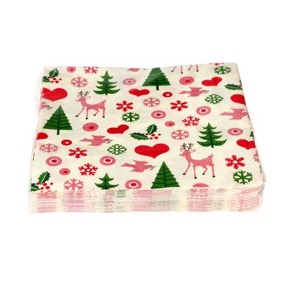 Szalvéta szett 20 db-os 25x25 cm 50s Christmas – Rex London