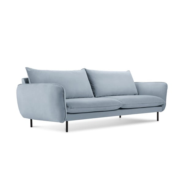 Világoskék bársony kanapé 230 cm Vienna – Cosmopolitan Design