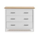 Fehér borovi fenyő alacsony komód 100x80 cm Miranda – Marckeric