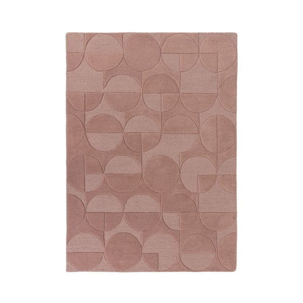 Gigi rózsaszín gyapjú szőnyeg, 160 x 230 cm - Flair Rugs