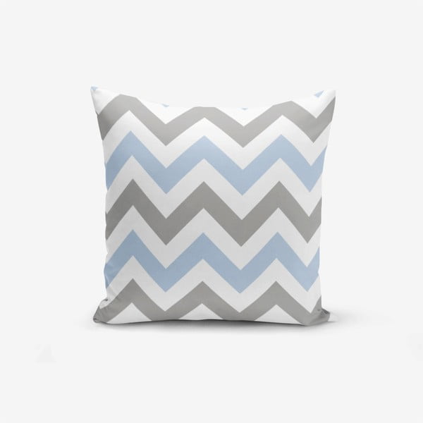 Zigzag Modern Blue párnahuzat, 45 x 45 cm - Minimalist Cushion Covers