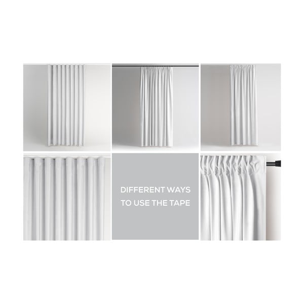 Fehér bársony dimout (részleges sötétítő) függöny 140x245 cm Pleat – Restilo-image-4