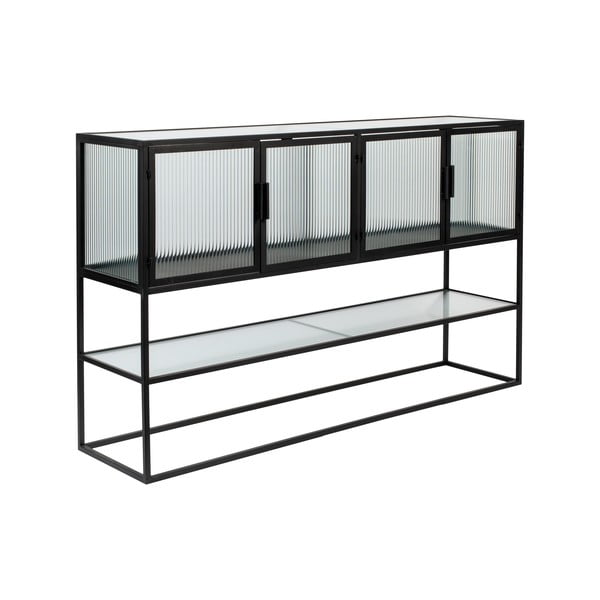 Fekete fém tálalószekrény 150x90 cm Boli – Dutchbone-image-2