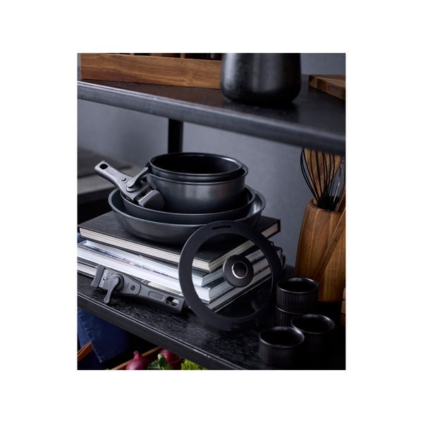 Alumínium serpenyő készlet levehető nyéllel, tapadásmentes felülettel, 2 db-os ø 28 cm – Holm-image-3