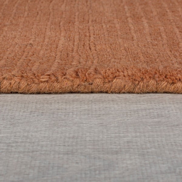 Téglavörös gyapjú szőnyeg 200x290 cm – Flair Rugs-image-3