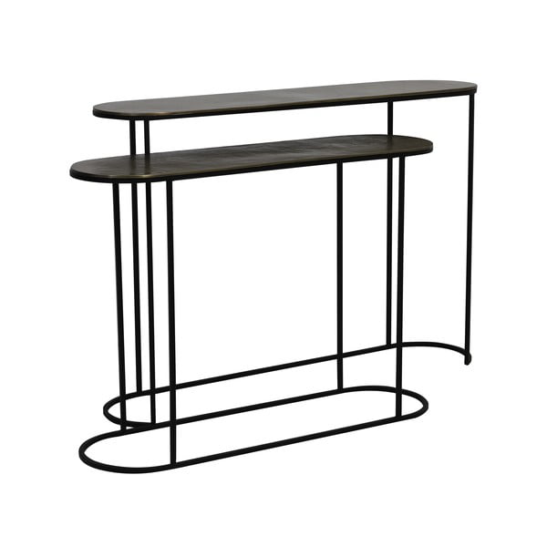 Bronzszínű fém konzolasztal szett 2 db-os 28x118 cm Bocov – Light & Living-image-1