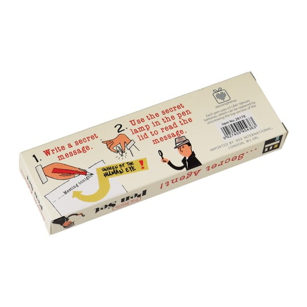 Secret Agent 2 db kém toll, láthatatlan tintával és UV lámpával - Rex London-image-2
