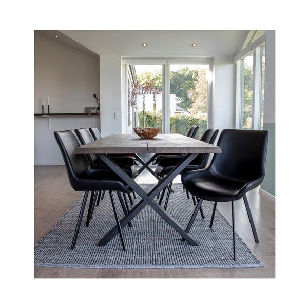 Fekete étkezőszék szett 2 db-os Memphis – House Nordic-image-1