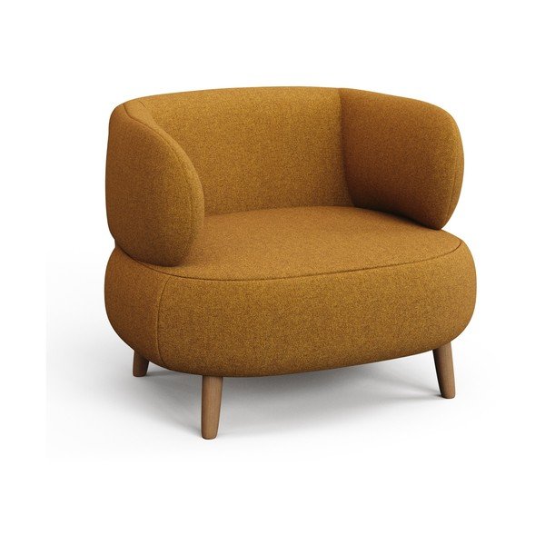 Mustársárga buklé fotel Luisa – Kave Home