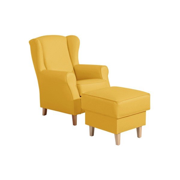 Lorris Leather Corn citromsárga műbőr lábtartó - Max Winzer-image-1
