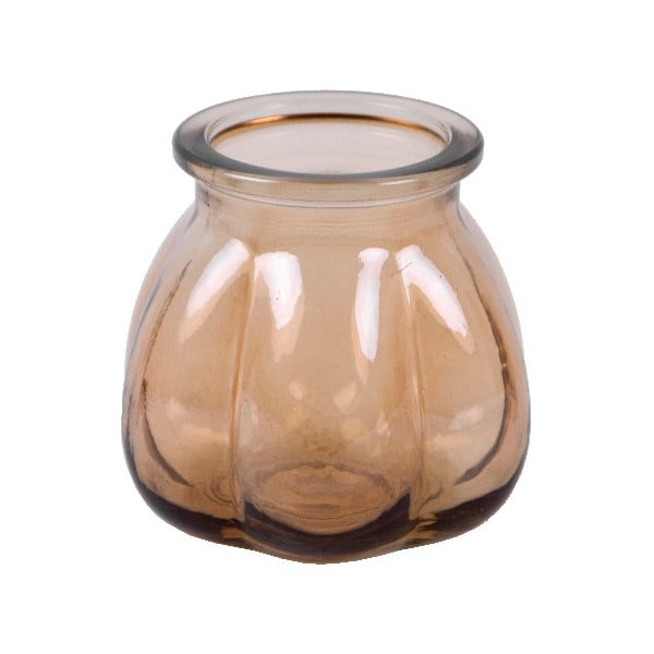 Tangerine füstbarna újrahasznosított üveg váza, magasság 11 cm - Ego Dekor