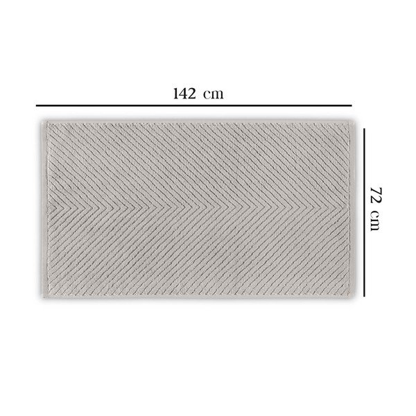 Világosszürke pamut fürdőlepedő 142x76 cm Chevron - Foutastic-image-1