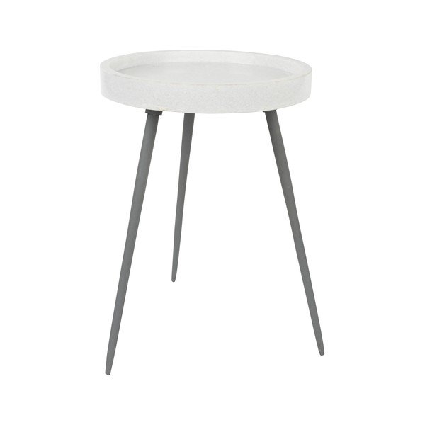 Kerek tárolóasztal márvány asztallappal ø 33 cm Karrara – White Label