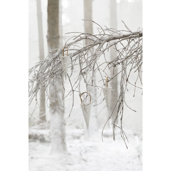 Cone fehér kerámia függő dekoráció, magasság 14,5 cm - Kähler Design-image-1